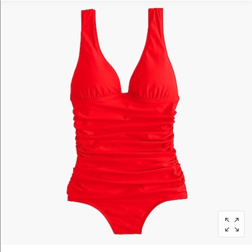Jcrew red one piece swim